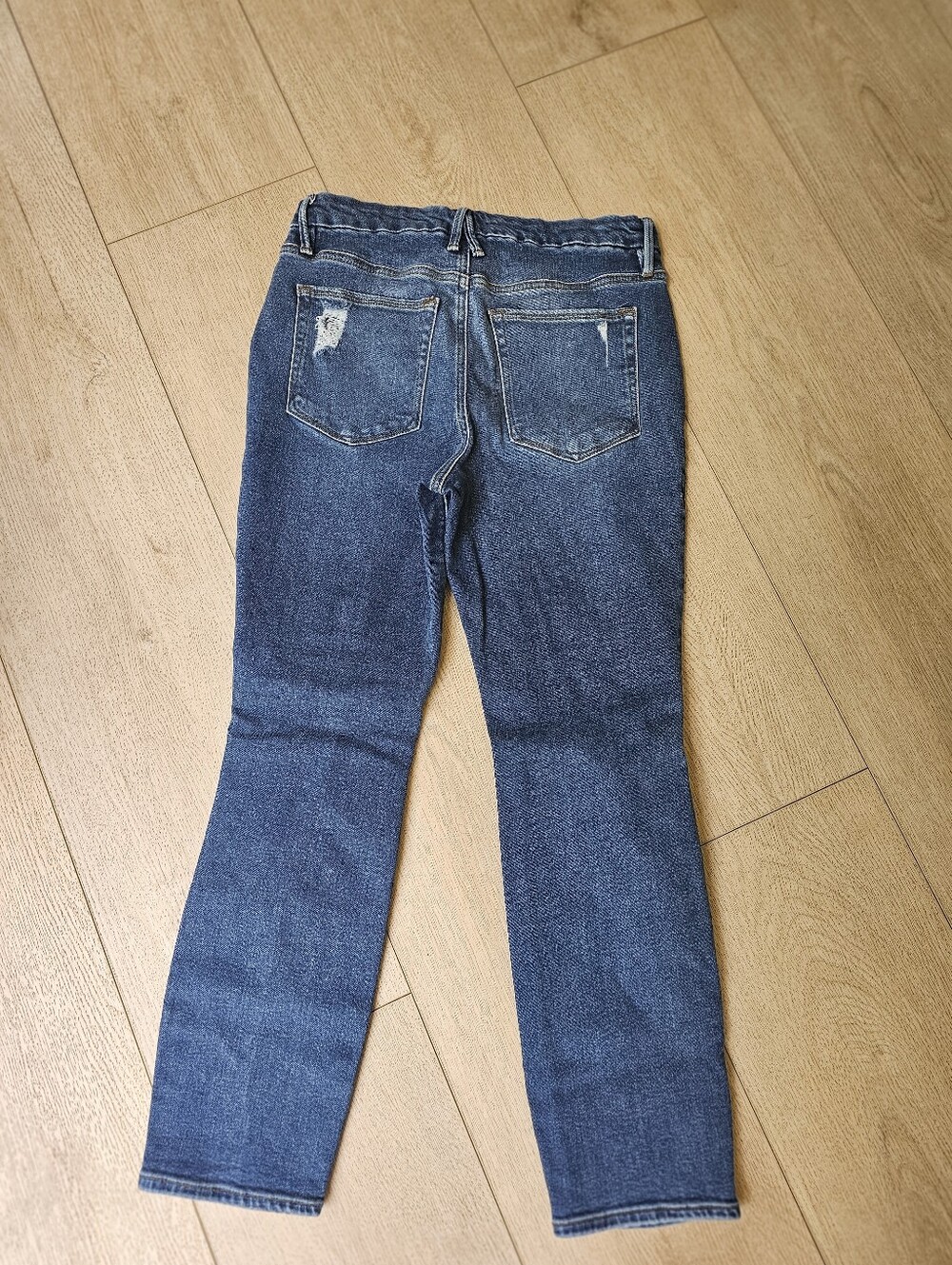 $140 Good American Good Legs Ripped High Waist Cigarette Jeans 12 / 31 - Picture 7 of 9